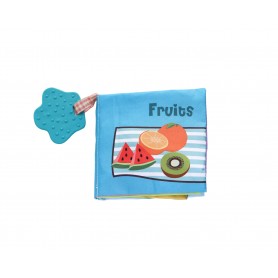 Libro educativo de tela con mordedor Fruits