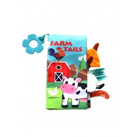 Libro educativo de tela con mordedor Farm tails