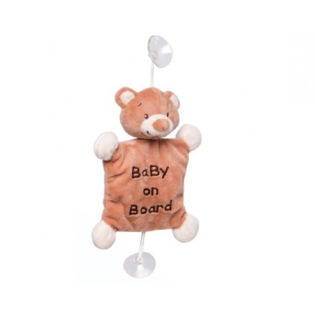 Plush bear "Baby on board" toy