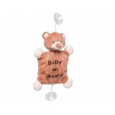 Plush bear "Baby on board" toy