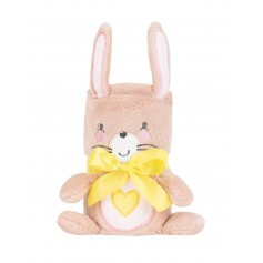 Manta con bordado 3D Pink Bunny